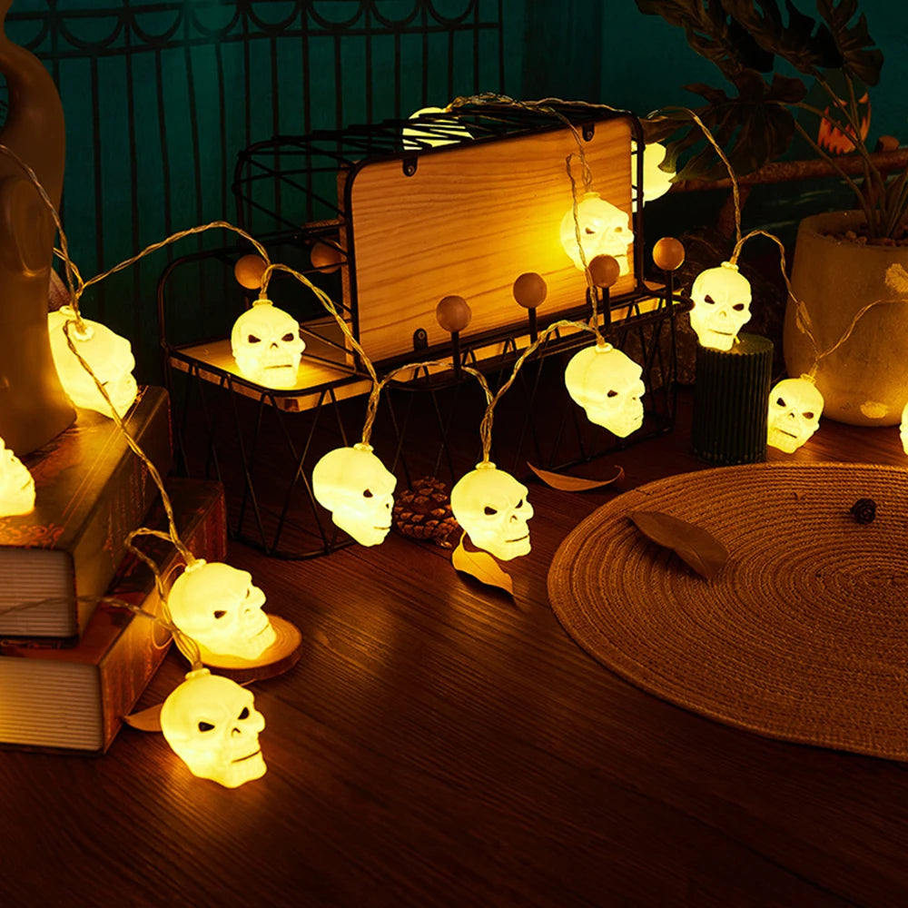 ItonBae - Halloween Pumpkin & Skull String Lights