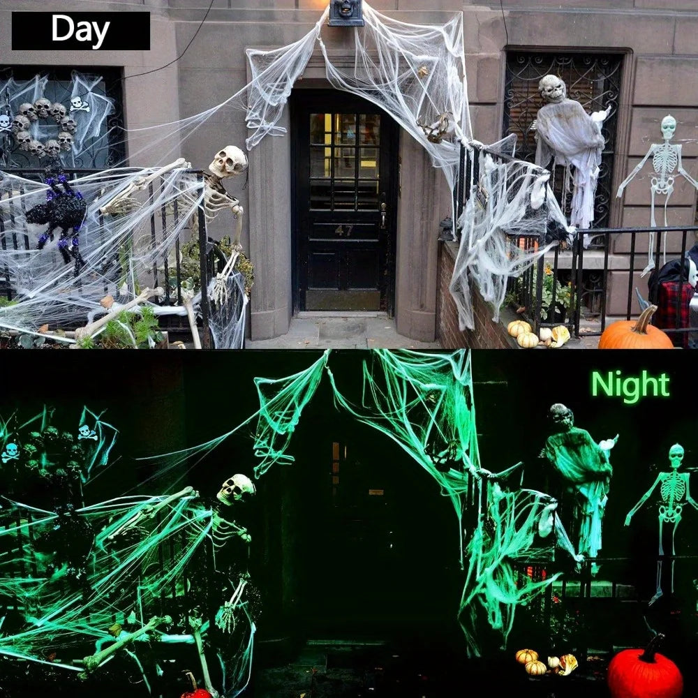 ItonBae - Halloween Luminous Spider Webs