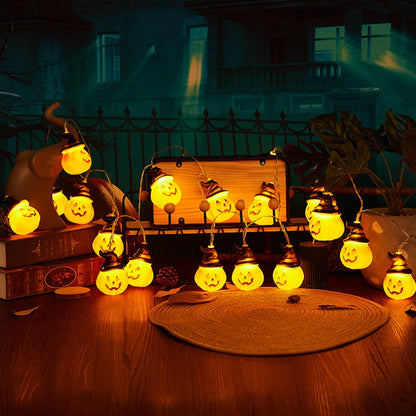 ItonBae - Halloween Pumpkin & Skull String Lights